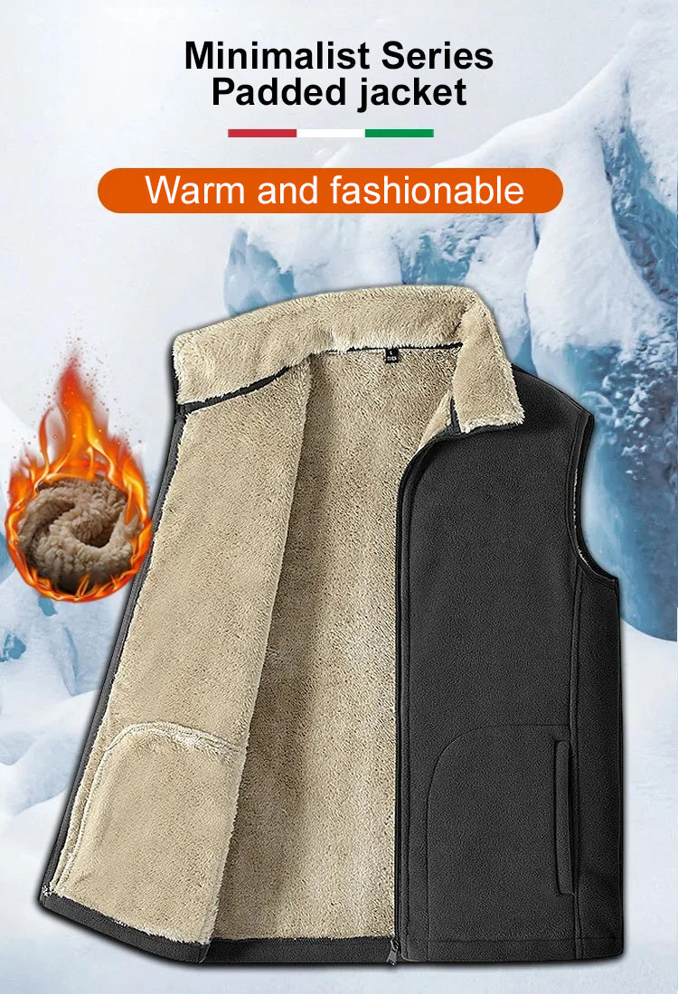 Chaleco de lana de cordero para hombre 🔥Compre 2, envío gratis🔥