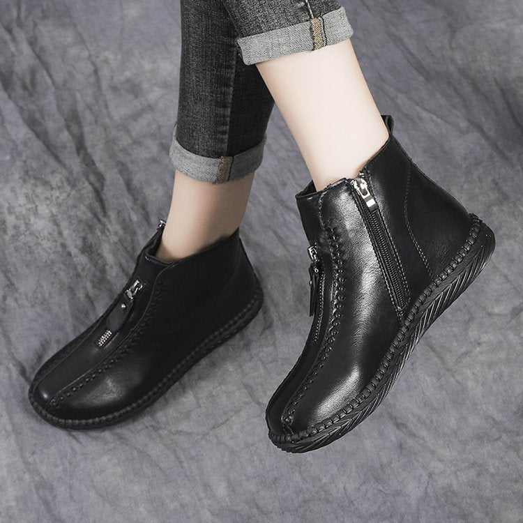 🥰Otoño nuevos zapatos de algodón para madre más botas cortas de terciopelo.