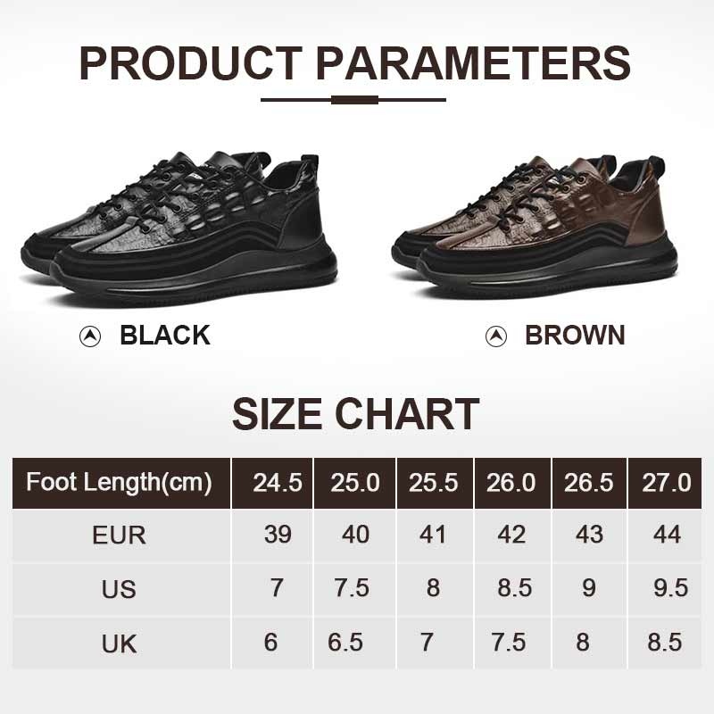 ✨Venta caliente 49% de descuento✨ Zapatillas deportivas de lujo con cojín de aire y estampado de cocodrilo para hombre