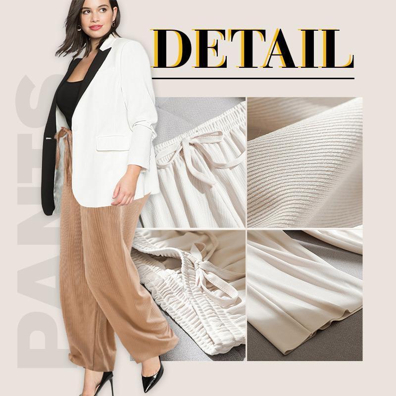 Pantalón de pierna ancha de seda Ice para mujer