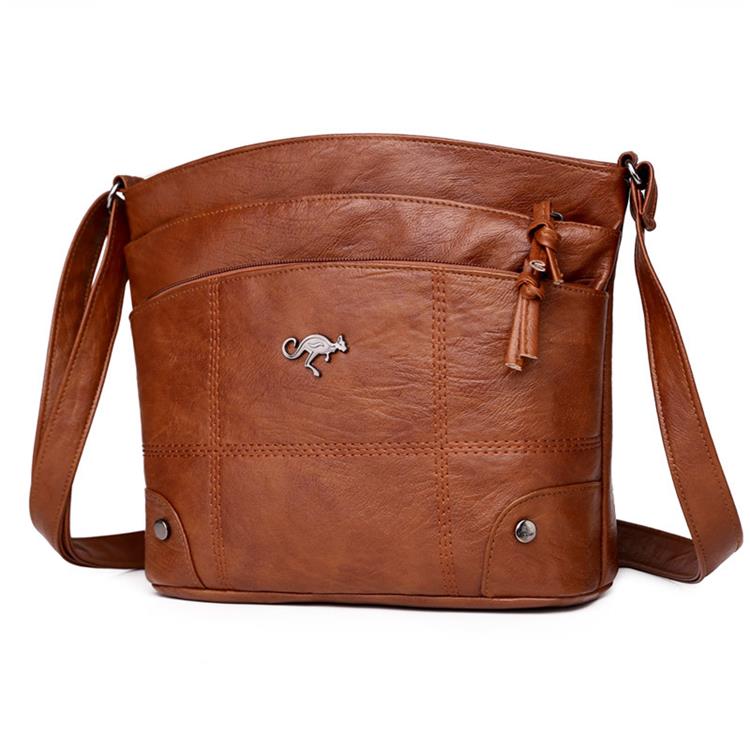 Bolso de hombro de gran capacidad con varios bolsillos en piel suave 🔥Compre 3 envío gratis🔥