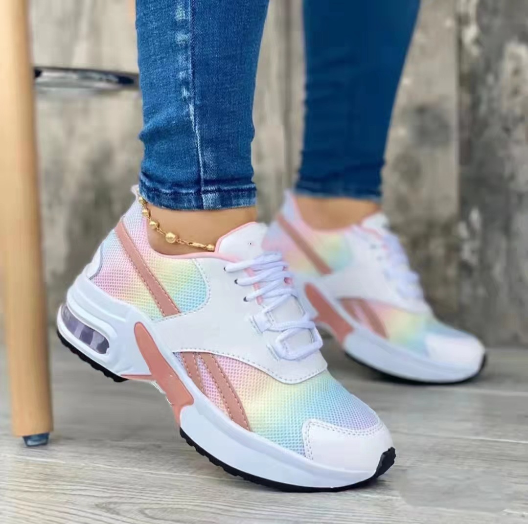 40 % DE DESCUENTO SOLO HOY: zapatillas deportivas con plataforma para mujer con cordones y colores