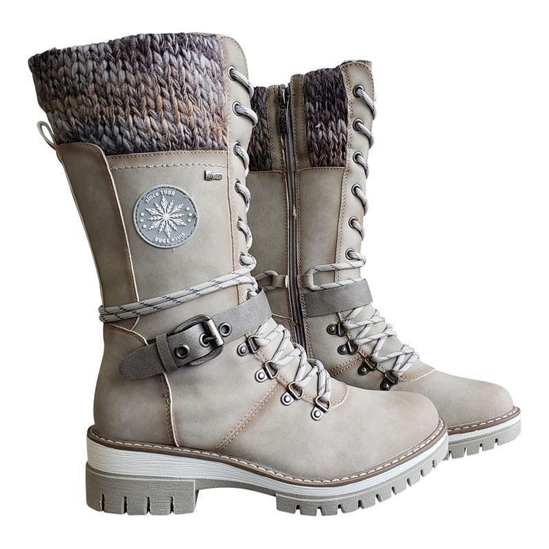 2021 Nuevo estilo de Botas de Jinete de Tubo Medio Botas de Nieve Botas Martin
