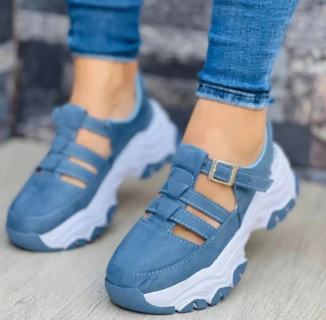 Zapatillas ortopédicas con hebilla para mujer