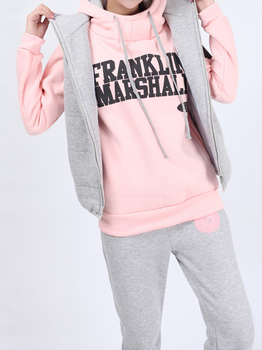 Otoño e invierno nuevas señoras suéter de tres piezas engrosamiento