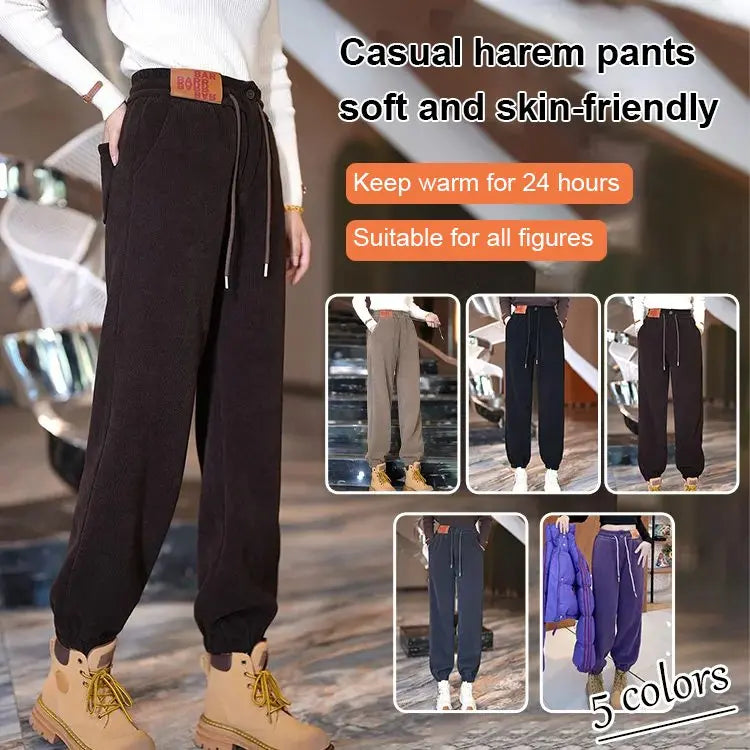 Pantalones gruesos con forro polar compuesto para mujer