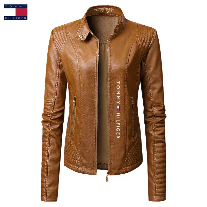 TOMMY HILFIGER Chaqueta informal de cuero para mujer