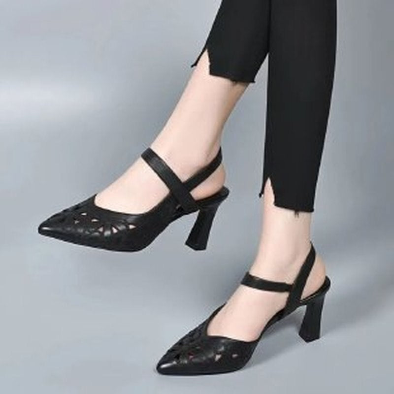 Sandalias De Tacón Alto Y Detalles de Flores