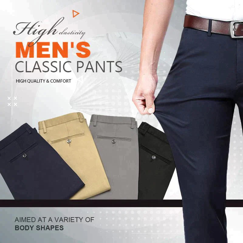 Oferta de primavera: 49 % de descuentoPantalones clĂĄsicos de hombre de alta elasticidad