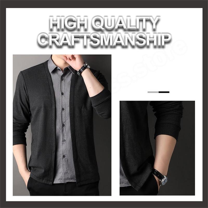 Camisa falsa falsa para hombres Cardigan tricotée 🔥Compre 2 envío gratis🔥
