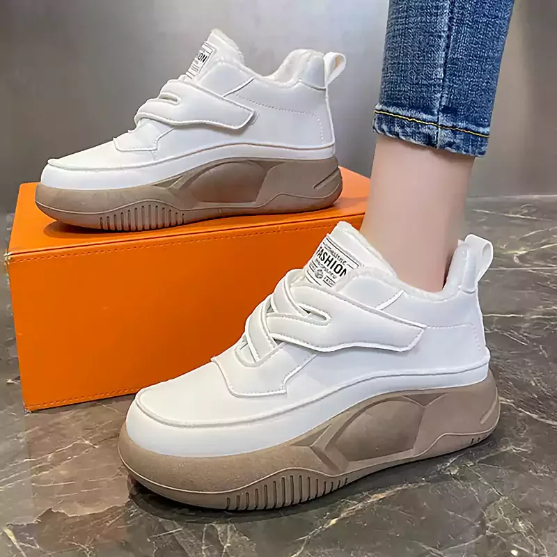 Botas de felpa con suela blanda para mujer