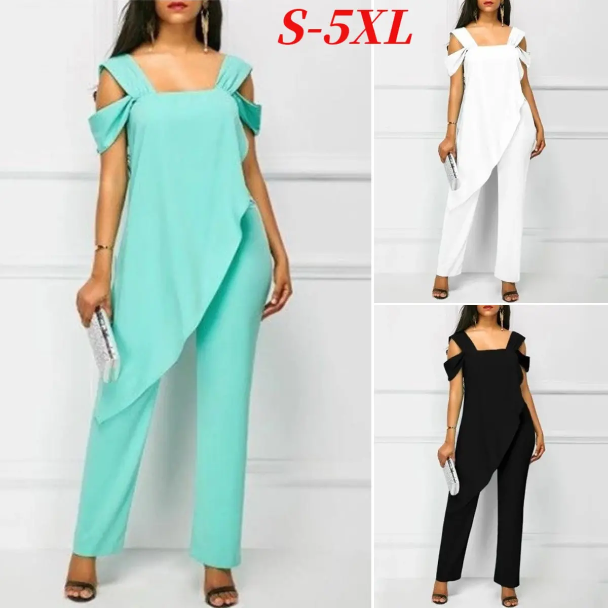 【S-5XL】Καλοκαίρι νέα γυναικεία περιστασιακή ολόσωμη φόρμα