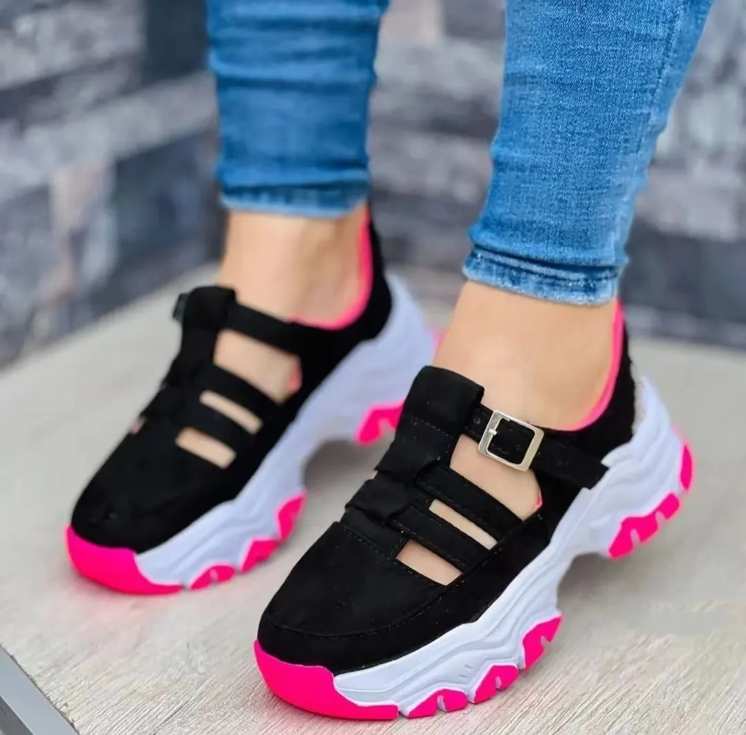 Zapatillas ortopédicas con hebilla para mujer