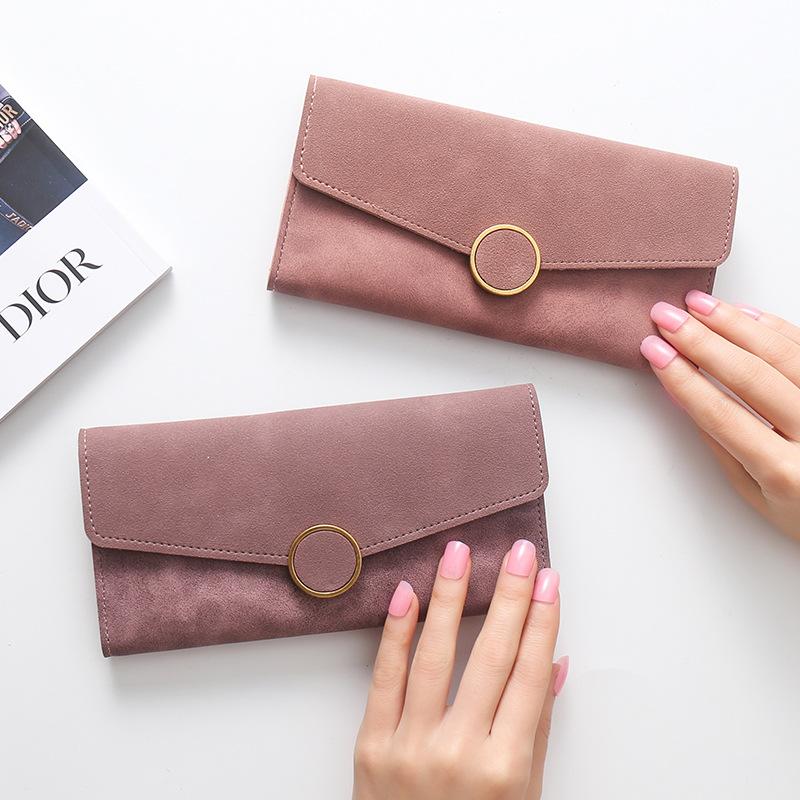 All-match stitching long card holder Multi-card position bag