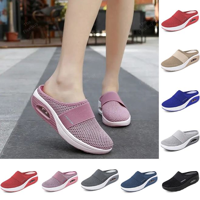 Zapatos para caminar sin cordones con colchón de aire Zapatos