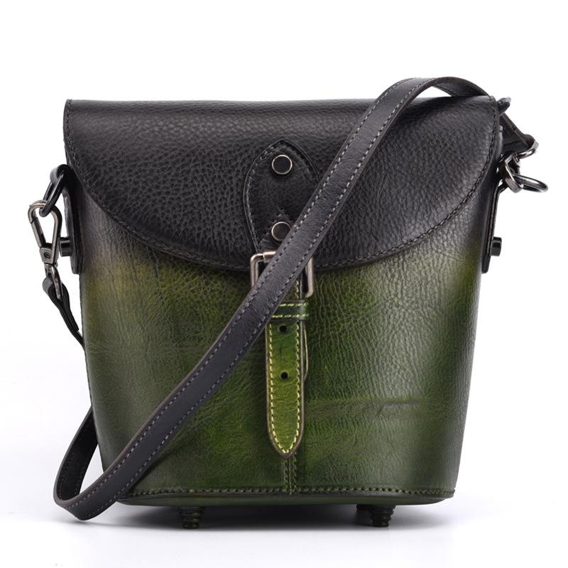 Retro Ladies Large Capacity Corssbody Bucket Bag