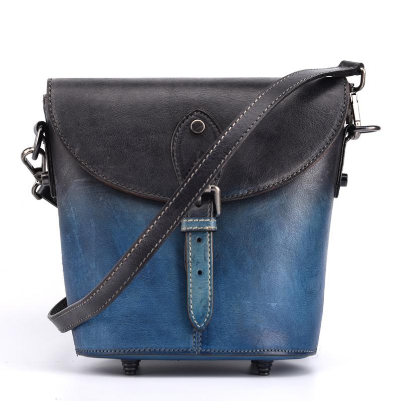 Retro Ladies Large Capacity Corssbody Bucket Bag