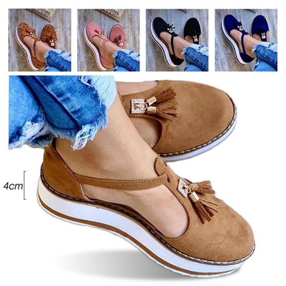 Zapatos de plataforma casual Mary Jane para mujeres
