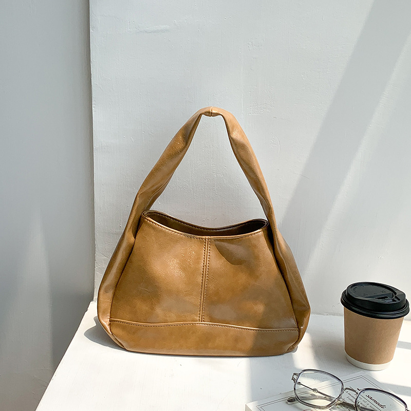 Fashion Simple Soft Leather Vintage Handbag