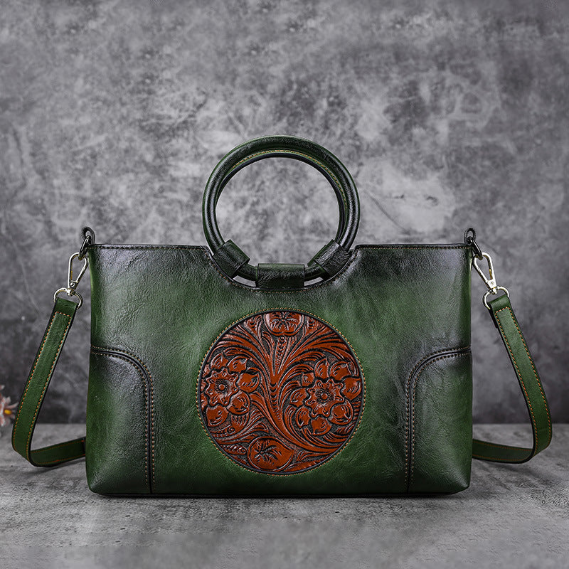 🔥Last day 49% OFF-Women Retro Handmade Embossed Shoulder Bag