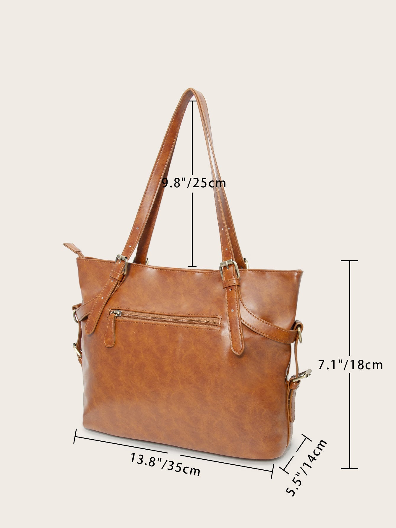 Recurious Butter Leather Pattern Hand-held Slung Women's Bag Fashion Large Capacity