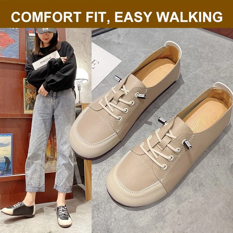 2023 Zapatos de cuero con suela blanda antideslizante para tobillo para mujer 🔥Compra 2 envío gratis🔥