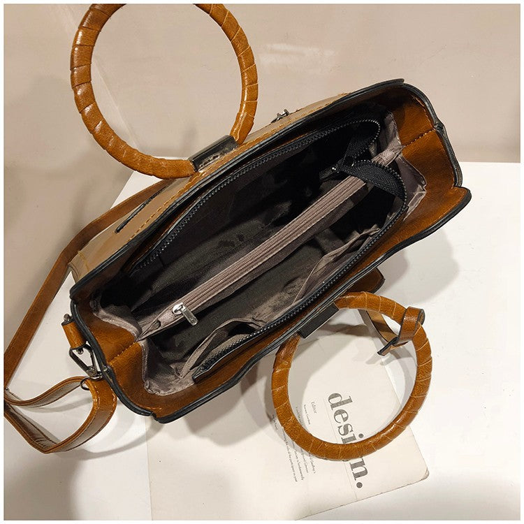 Fashionable oilskin versatile women's single shoulder diagonal women's bag