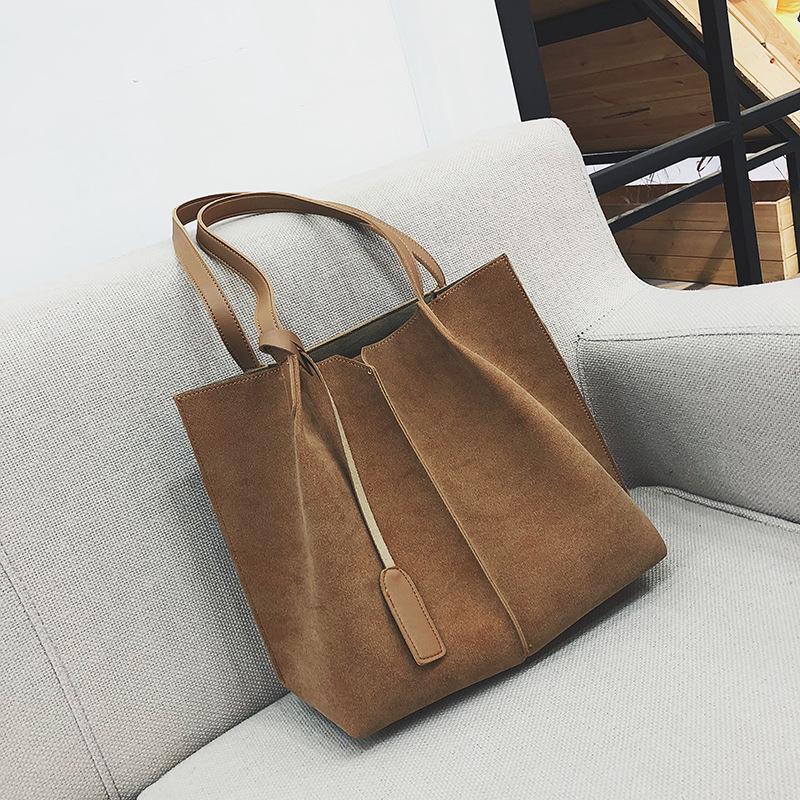 Large Capacity Simple Frosted Bucket Bag
