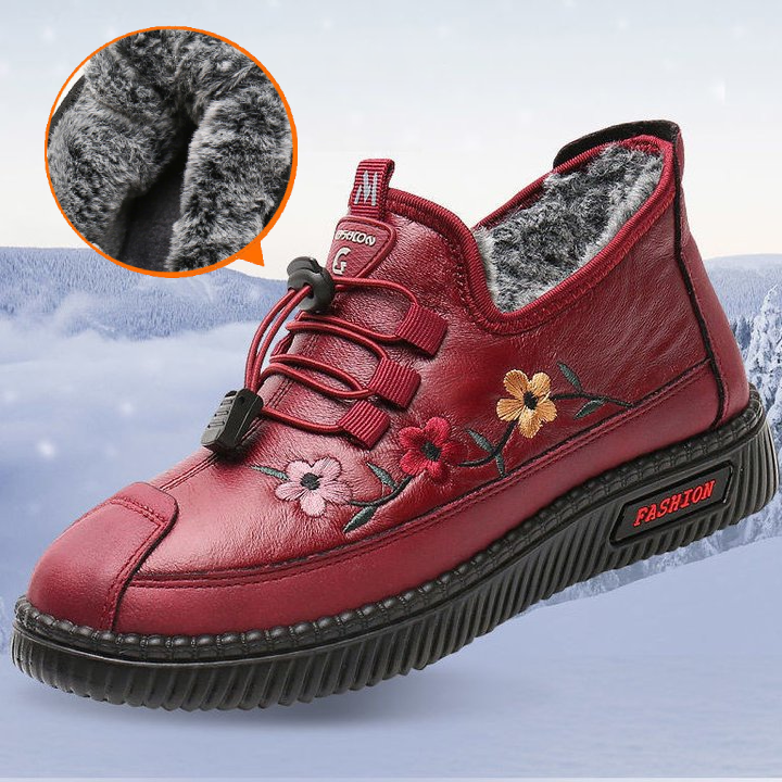 Calzado de algodón acolchado, cálido y antideslizante para madres