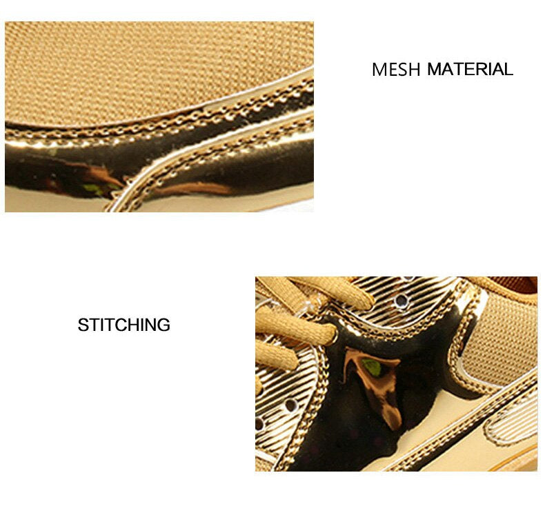 Zapatos Deportivos Dorados