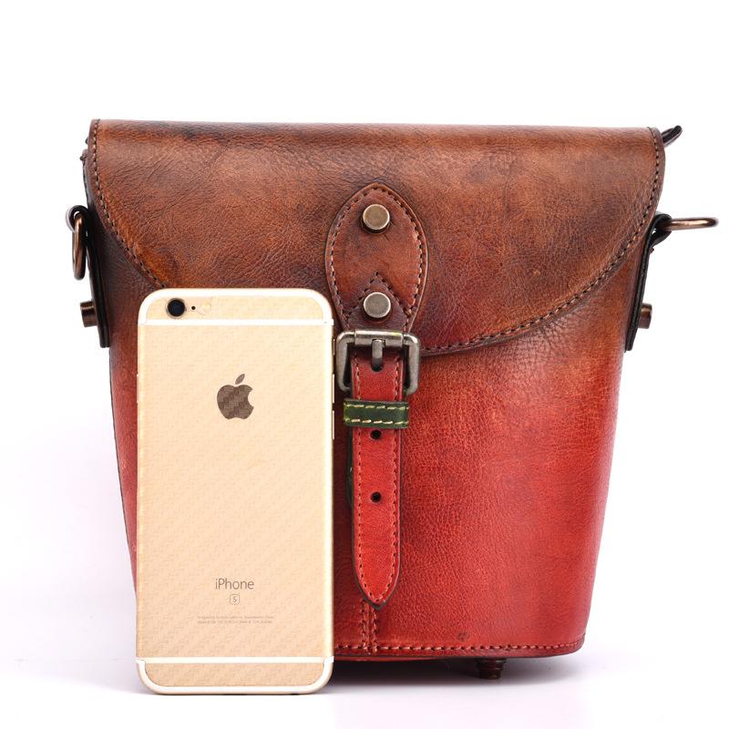 Retro Ladies Large Capacity Corssbody Bucket Bag