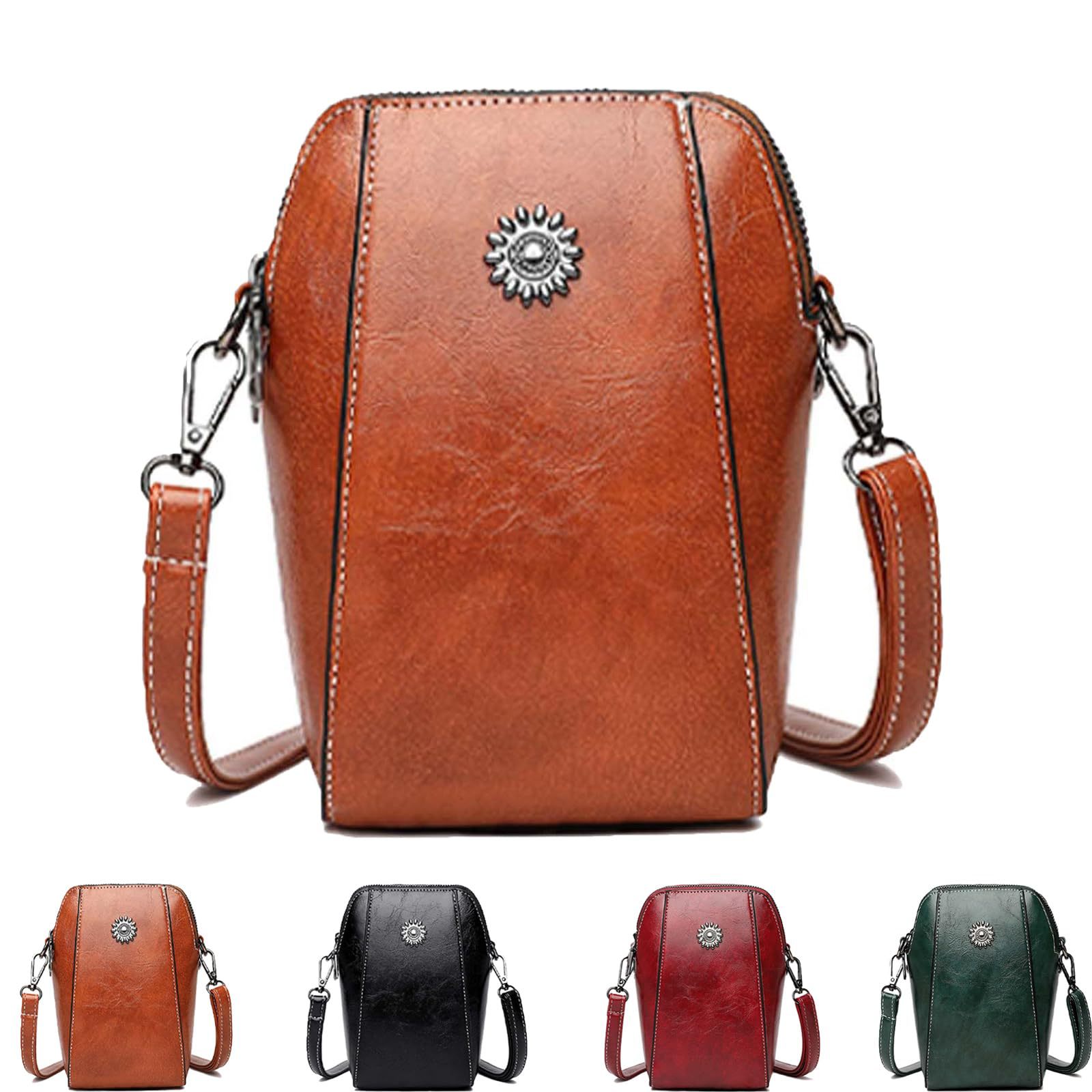 Retro vertical cellphone bag