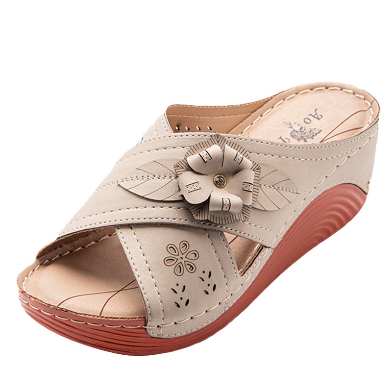 Nuevas sandalias de confort floral 2021 para mujer