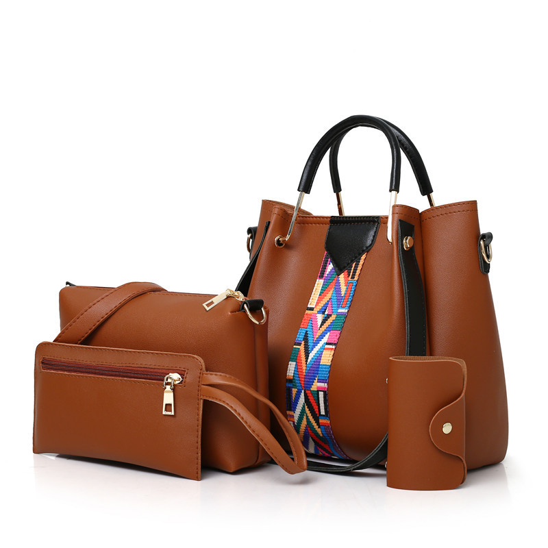 Four-pieces Shoulder Bag PU Leather Travel bag