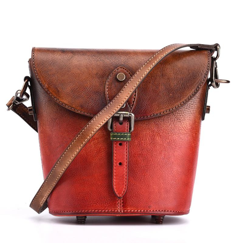 Retro Ladies Large Capacity Corssbody Bucket Bag