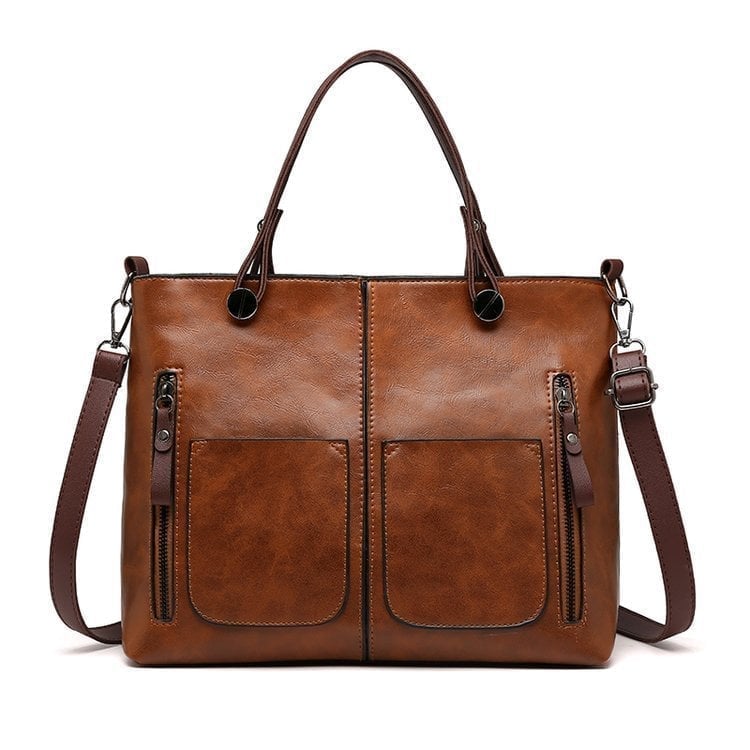 vintage leather shoulder bag