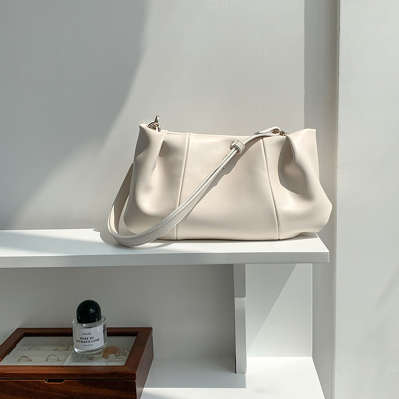 Pleated Shoulder Crossbody Bag