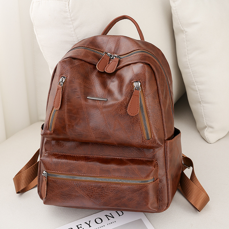Fashion Retro City Commuter PU Shoulder Travel Women's Backpack
