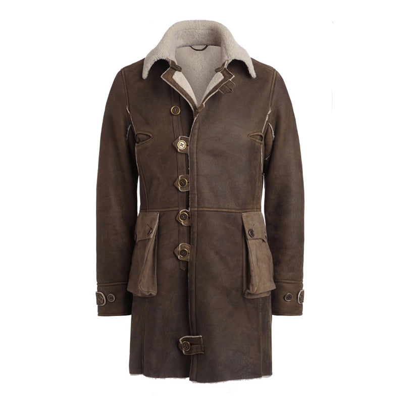Ultimate Bane Replica Shearling Coat