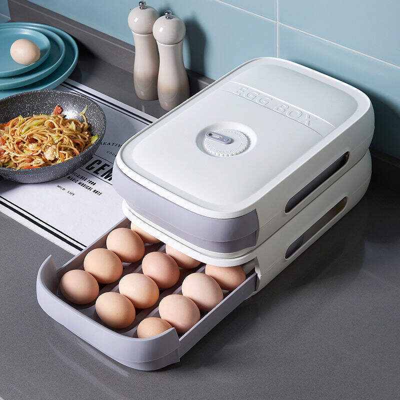 Nova caixa de armazenamento de ovos tipo gaveta(compre 3 ganhe 1 grátis)