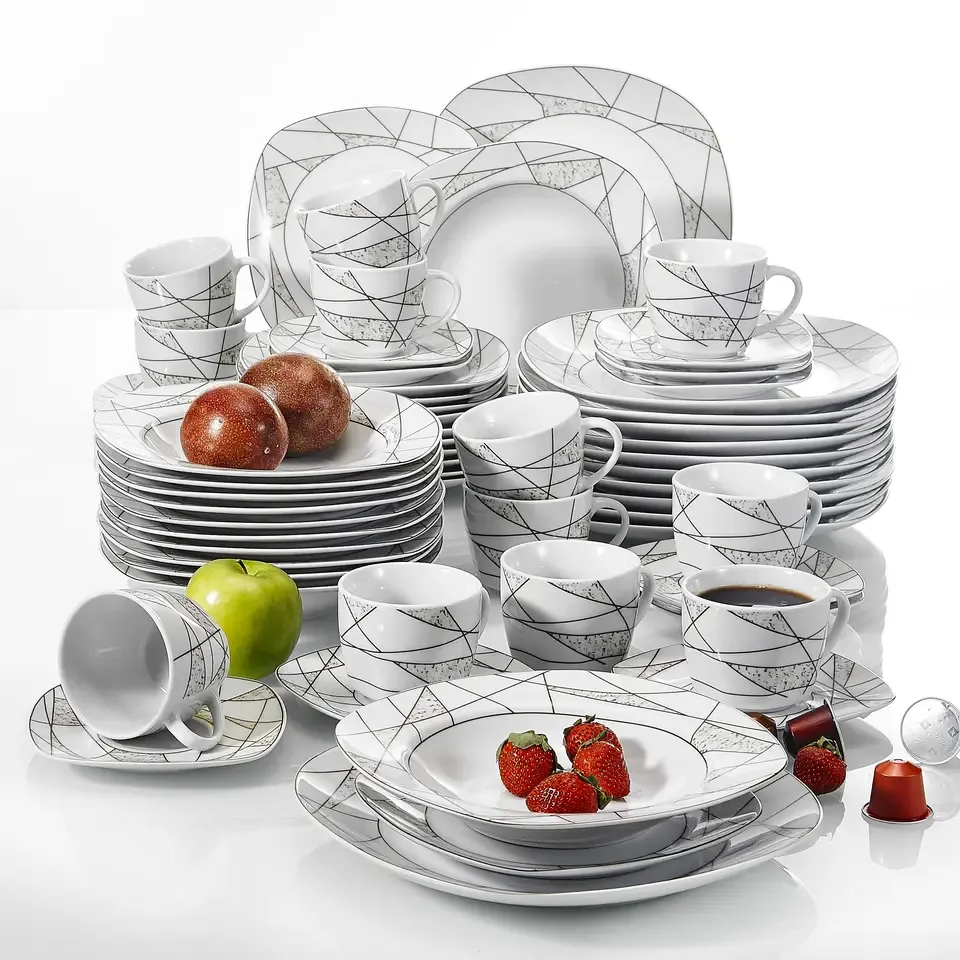 [GIFT]58pcs deluxe ceramic tableware set