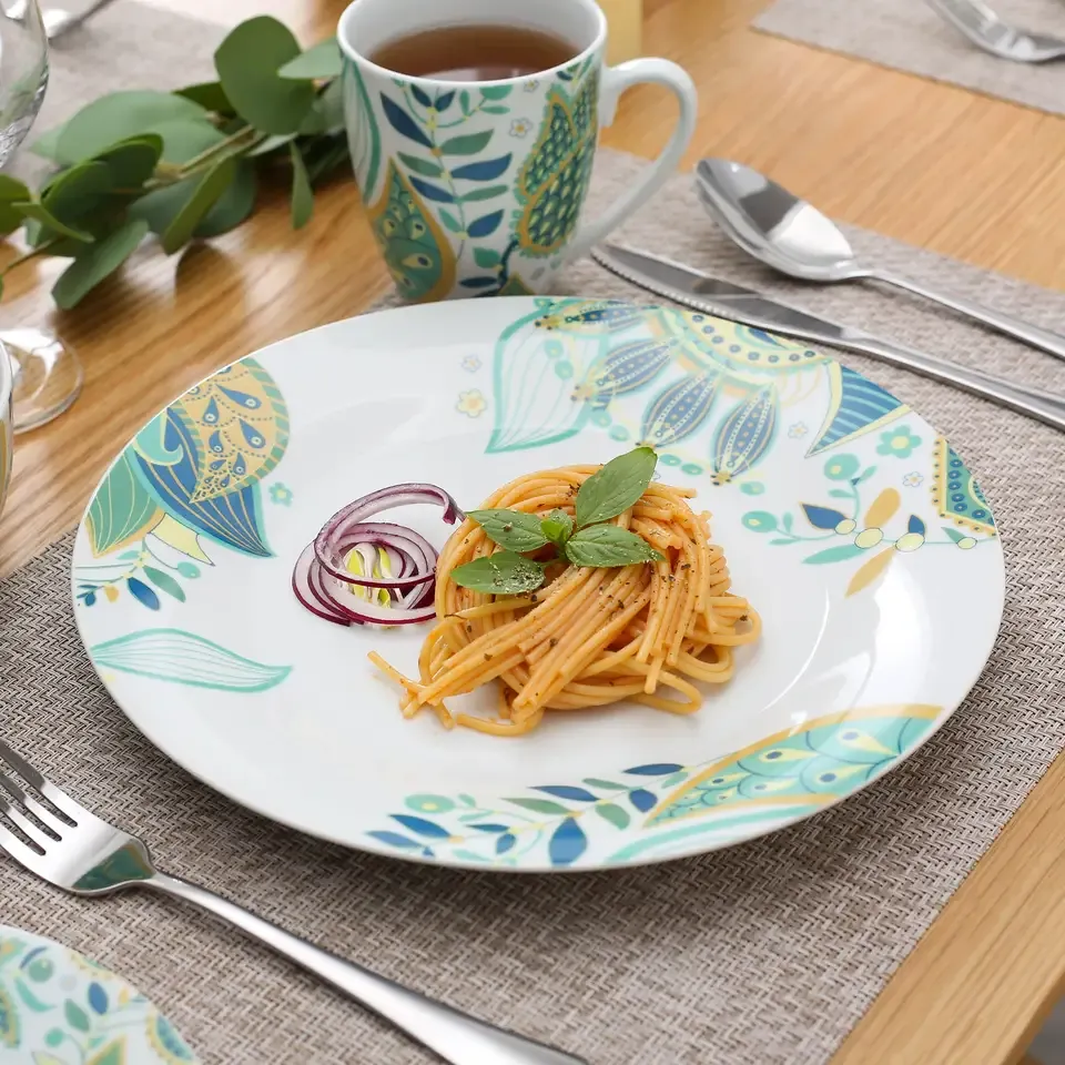 58pcs deluxe ceramic tableware set