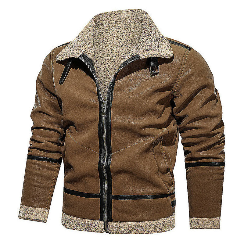 Men's Outdoor Casual Thickened Woolen Jacket