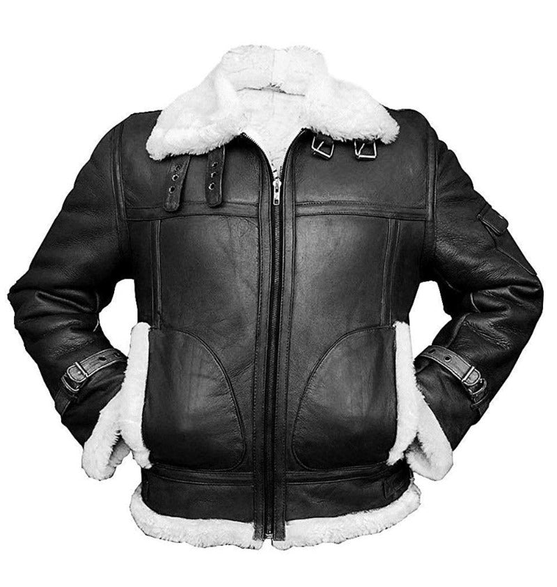 Classic Aviator Sheepskin Shearling leather Jacket