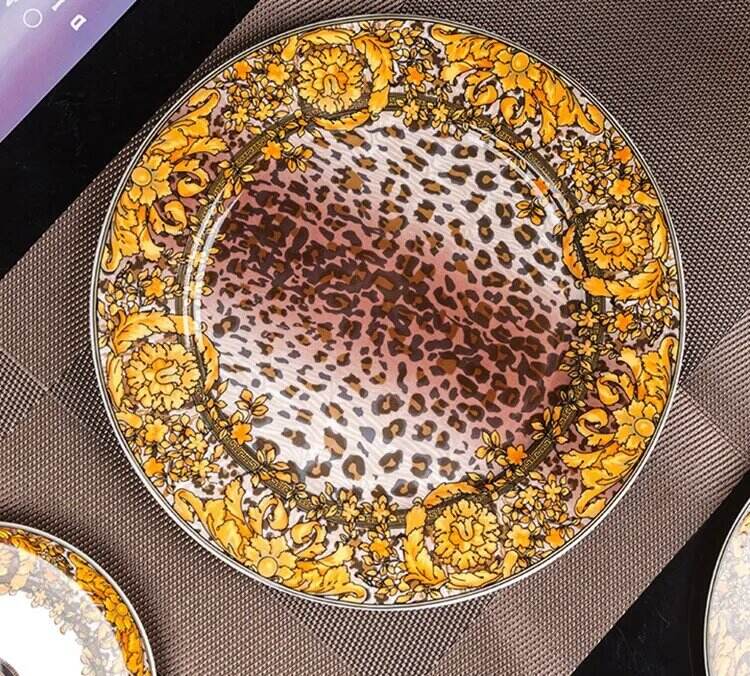 60pcs Luxury Household Bowls Plates and Dishes Ceramic Tableware Set