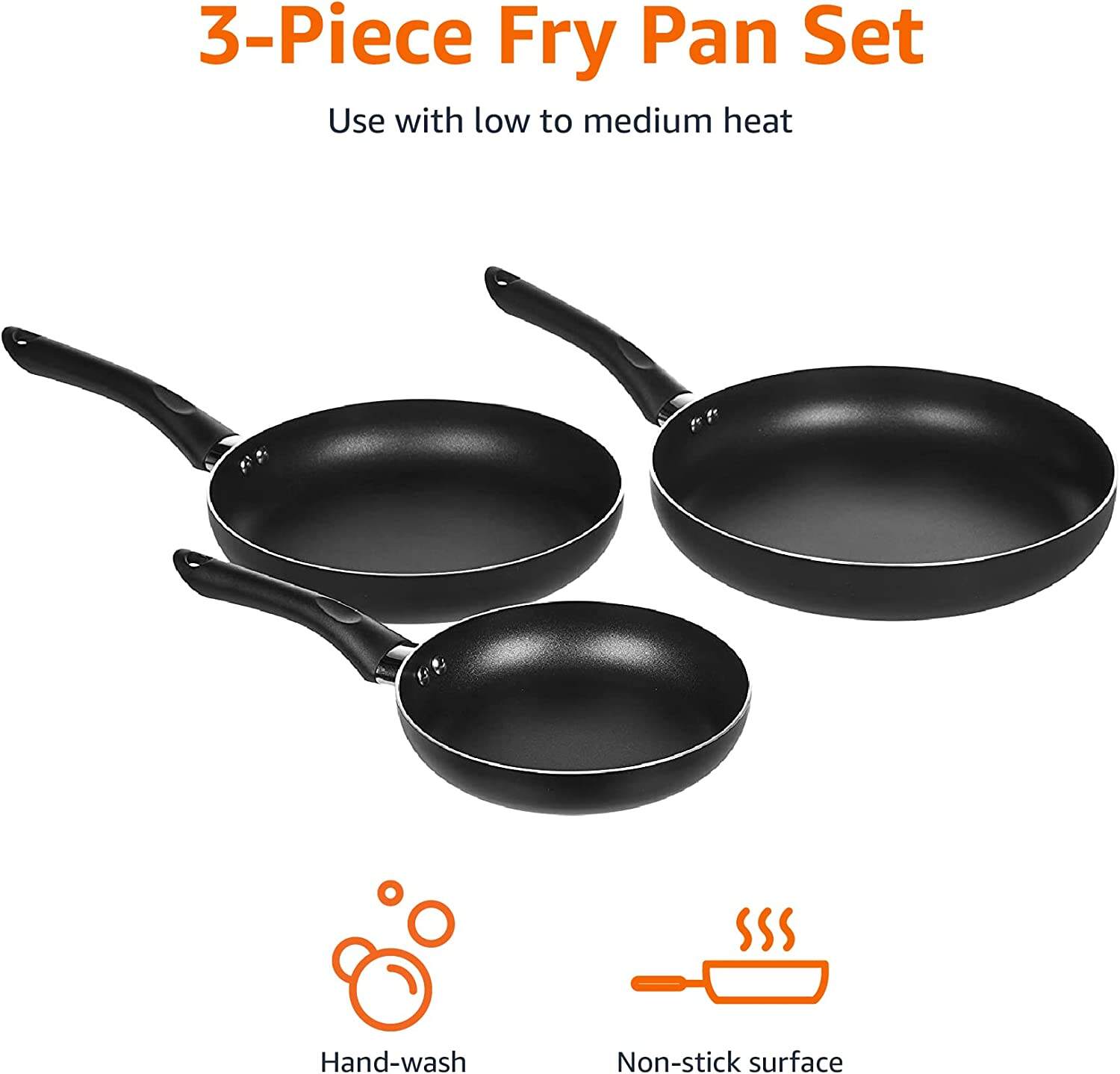 Non-Stick Cookware Set, Pots, Pans and Utensils - 15-Piece Set
