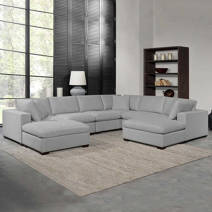 Lowell 8-Piece Fabric Modular Sectional Gray