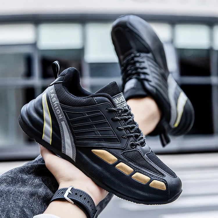Zapatillas de deporte de cuero transpirable para hombres (gran ventaš„)