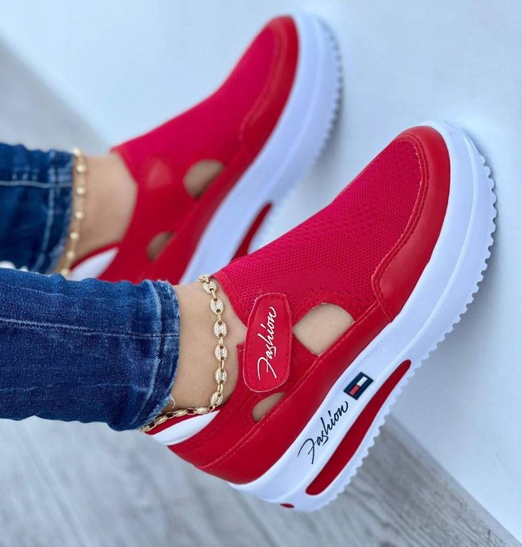 Zapatillas de deporte de primavera 2023 para mujer, zapatos deportivos informales transpirables