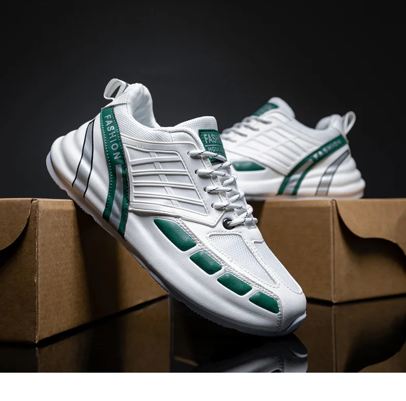 Zapatillas de deporte de cuero transpirable para hombres (gran venta💥)